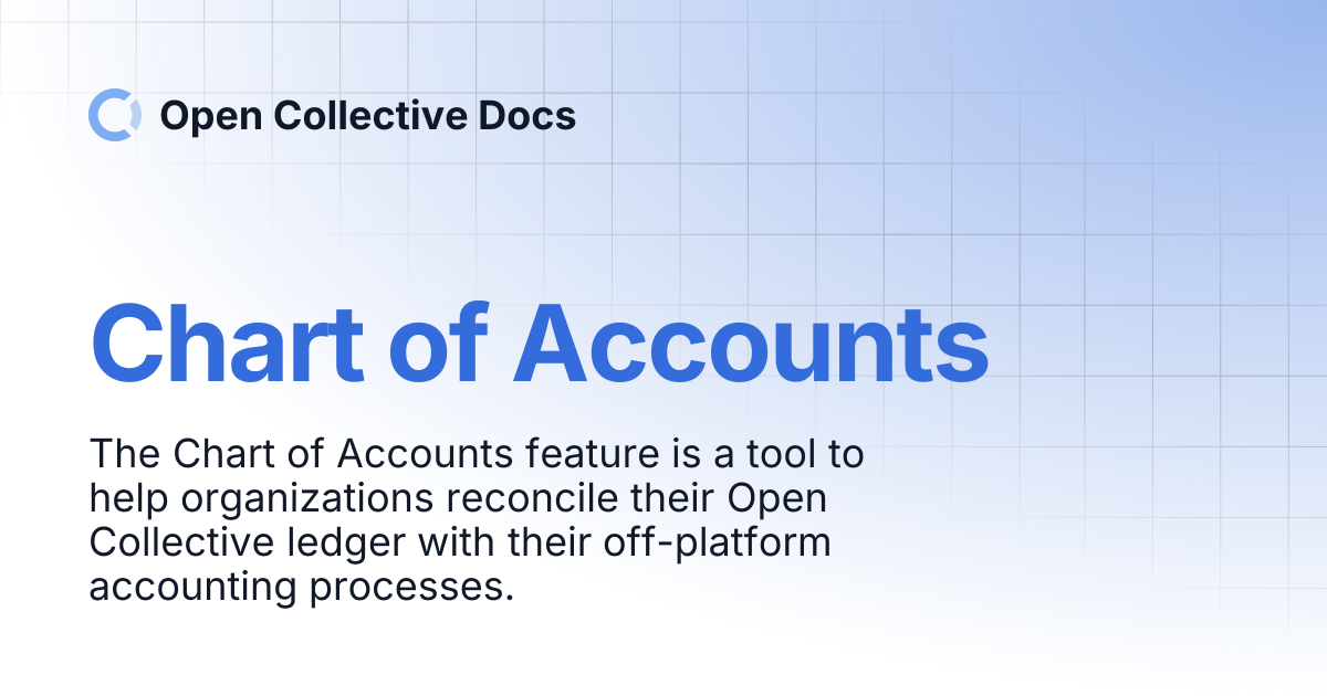 Chart of Accounts | Open Collective Docs